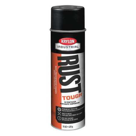 Krylon Rust Preventative Spray Paint, Black, Flat, 15 oz. K00769