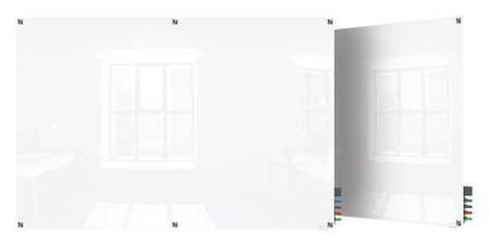 Ghent 48"x72" Magnetic Glass Dry Erase Board, White HMYSM46WH