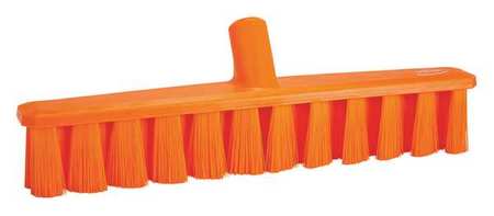 VIKAN 15 1/4 in Sweep Face Broom Head, Soft, Synthetic, Orange 31717