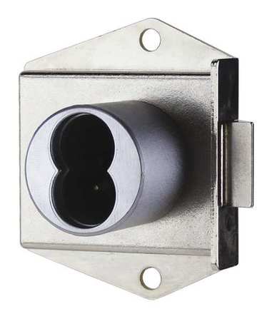 CCL Cabinet Dead Latch with Interchangeable Core, Coreless, SFIC Key, For Material Thickness 1 1/16 in 72624