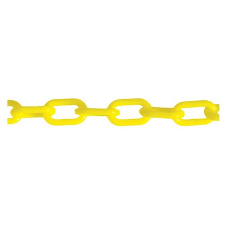 ZORO SELECT Plastic Chain, 2 in. x 500 ft. L, Yellow 50002-500