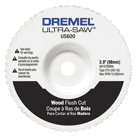 Dremel Flush Cut Wheel, Carbide, 4 in. dia. US600-01