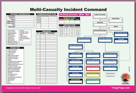 DISASTER MANAGEMENT SYSTEMS Multi-Casualty ICS Worksheet, PK25 DMS 05562