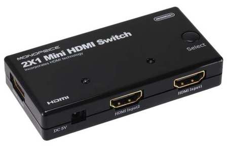 Monoprice 2x1 Mini HDMI 1.4 Switch, 1920x1080p@60Hz,  8150