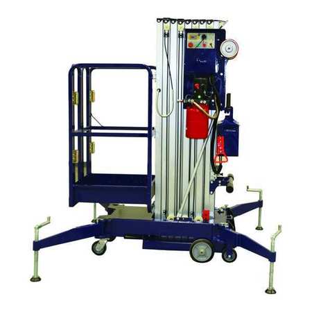 BALLYMORE Pushable Mobile Vertical Lift, Push-Around Drive, 300 lb Load Capacity, 6 ft 6 in Max. Work Height BMVL-30