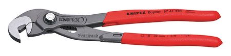 Knipex 10 in Knipex Raptor Straight Jaw Tongue and Groove Plier Smooth, Plastic Grip 87 41 250