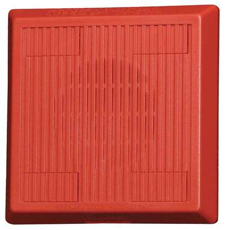 WHEELOCK Multitone Horn, 12/24VDC, Red, 5-1/4 in. H CN121067