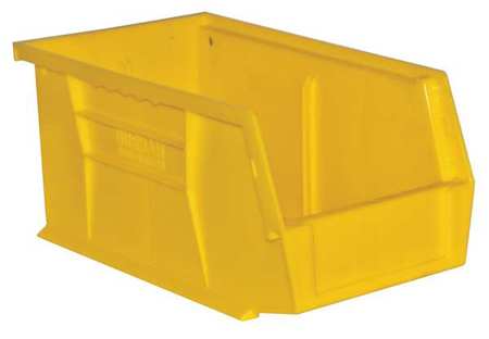 Durham Mfg 30 lb Hang & Stack Storage Bin, Copolymer Polypropylene, 5-1/2 in W, 5 in H, 11-3/8 in L, Yellow PB30230-21