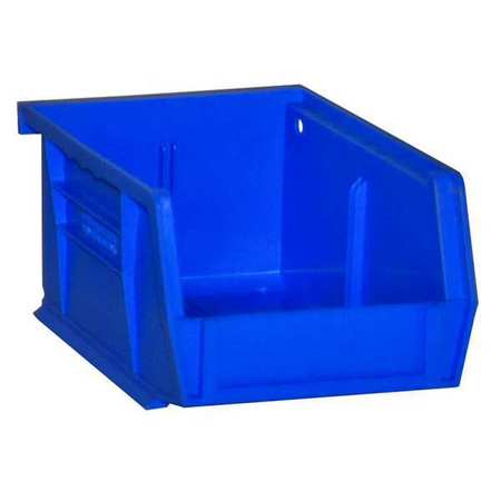 Durham Mfg 10 lb Hang & Stack Storage Bin, Copolymer Polypropylene, 4-3/16 in W, 3 in H, Blue, 5-7/16 in L PB30210-52