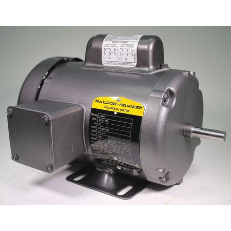 BALDOR-RELIANCE Capacitor-Start General Purpose Motor, 1/3 HP, 115/208-230V AC Voltage, 48 Frame L3405