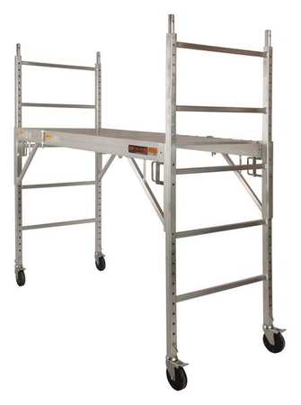 Metaltech Scaffold, Steel/Wood, 2 ft 2 in to 6 ft Platform Height I-CAISC