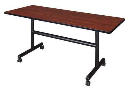 REGENCY RectangleKobe Flip Top Tables, 60X24X29, Wood, MetalTop, Cherry MKFT6024CH