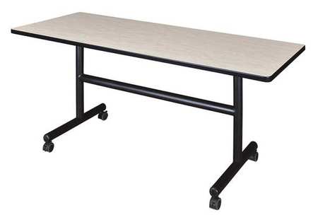REGENCY RectangleKobe Flip Top Tables, 60X24X29, Wood, MetalTop, Maple MKFT6024PL
