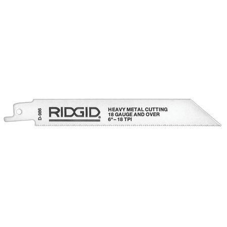 RIDGID Reciprocating Saw Blades, Steel, 3inL, PK5 D-988
