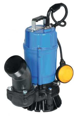 Tsurumi 3" 1 HP Submersible Trash Pump with Ball Float Attached HSZ3.75S-62 (AUTO, 115V)