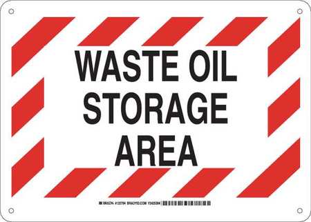 BRADY Chemical Sign, Plastic, 10 x14, Blk/Red/Wht 125794