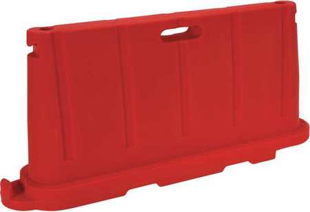 VESTIL Stackable Poly Barricade, Red, Virgin Polyethylene with UV Stabilizer, 36 H, 76.5 L, 16 W, Red BCD-7636-RD