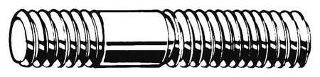 ZORO SELECT Double-End Threaded Stud, M20-2.5mm Thread to M20-2.5mm Thread, 85 mm, Steel, Plain, 25 PK M21520.200.0060