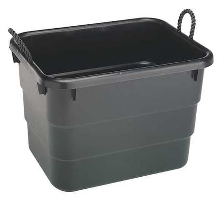 Zoro Select Storage Tub, Black, polypropylene, 40.0 gal. Volume Capacity 0430GRBK.03