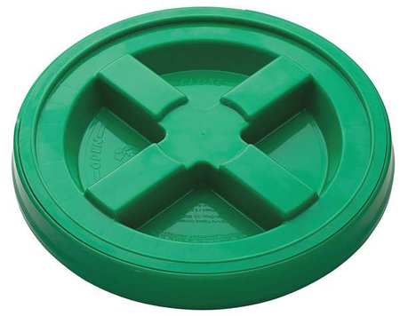Zoro Select Plastic Pail Lid, Dia 12-3/8 In, Green GA5GRN