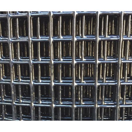 Zoro Select PVC Coated Mesh, 6 in W, 1,200 in L, 0.041 in Wire Dia, Black 12002E041-6x100