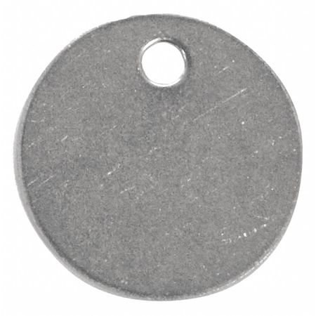 C.H. HANSON N.Blank Tag, Round, Dia, 2 In, Ss, PK100 41883