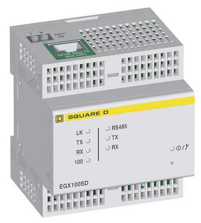 Square D Ethernet Gateway, 2 and 4Wire, RS485/RS232 EGX100SD