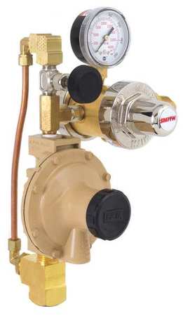 MILLER ELECTRIC Gas Regulator, Three Stage, CGA-580, 0.40 to 0.60 psi, Use With: Nitrogen 16391