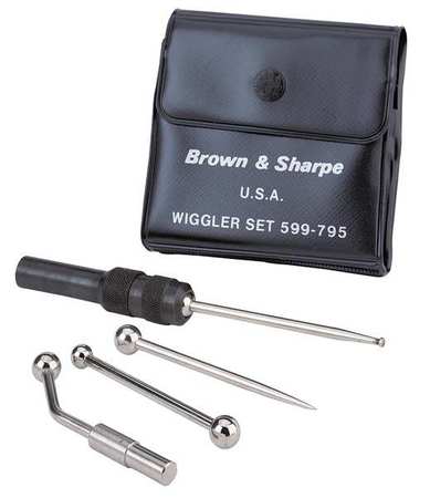 Tesa Brown & Sharpe Wiggler Set, Disc.100, Ball 1/4, Shank 1/4 599-795