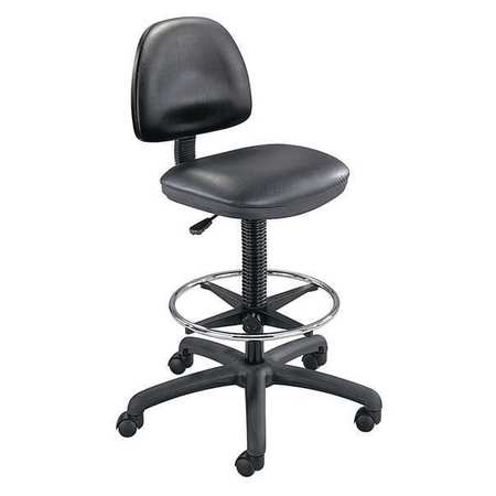 SAFCO Chair with Footring, 25" L 54" H, Vinyl Seat 3406BL