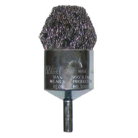 Weiler Controlled Flare Crimped Wire End Brush 1" .014" Steel Fill 10310