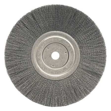 Weiler 8" Narrow Face Crimped Wire Wheel .0118" SS Fill 5/8" Arbor Hole 01805