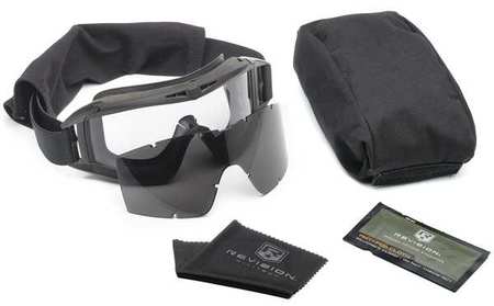 REVISION MILITARY Military Safety Goggles Kit, Clear, Smoke Gray Anti-Fog, Scratch-Resistant Lens 4-0309-9504