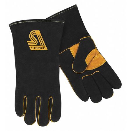 STEINER Welding Gloves, 14In, Black, PR 2619B-L