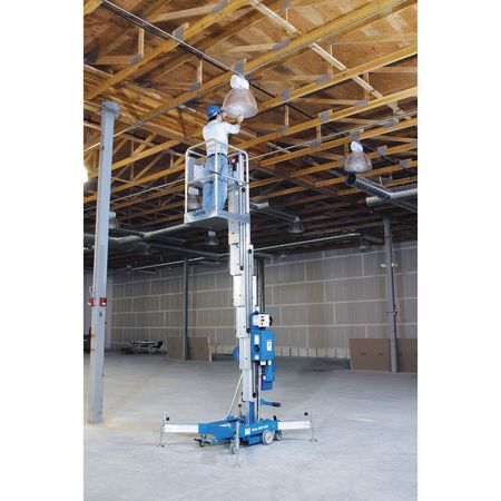Genie Aerial Work Platform, No Drive, 350 lb Load Capacity, 6 ft 6 in Max. Work Height AWP-25S DC