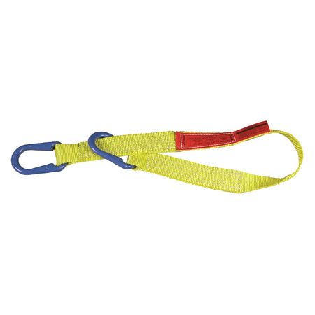 Lift-All Web Sling, Type U, 9 ft L, 3 in W, Nylon, Yellow UU2603NX9