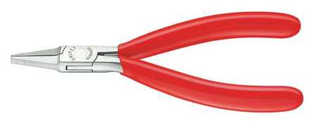 KNIPEX 4 1/2 in Flat Nose Plier Plastic Coated Handle 35 11 115