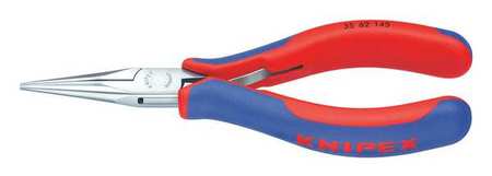 KNIPEX 5-3/4" Electronics Pliers w/ Half-Round Jaw, Ergonomic Grip 35 62 145