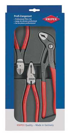 Knipex 3 Piece Plastic Grip Plier Set Dipped Handle 00 20 10