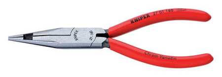 Knipex 6 13/64 in Long Nose Plier, Side Cutter Plastic Coated Handle 27 01 160