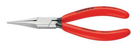 KNIPEX 5 5/16 in Long Nose Plier Multi-Component Grip Handle 32 11 135