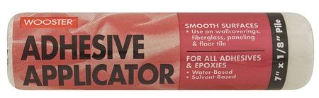 WOOSTER 7" Adhesive Applicator, 1/8" Nap, Woven Fabric R245-7