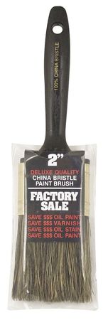 Wooster 2" Flat Sash Paint Brush, China Hair Bristle, Plastic Handle Z1101-2