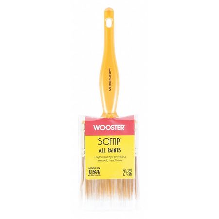 Wooster 2-1/2" Trim/Wall Paint Brush, Synthetic Bristle, Plastic Handle Q3108-2 1/2