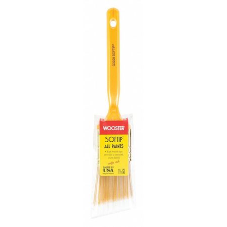 Wooster 1-1/2" Angle Sash Paint Brush, Nylon/Polyester Bristle, Plastic Handle Q3208-1 1/2
