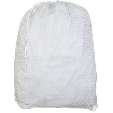 Zoro Select Drawstring Polyester Mesh Laundry Bag White MP245565