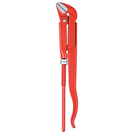 Knipex 12 in L 1 5/8 in Cap. Alloy Steel Swedish Pipe Wrench 83 20 010