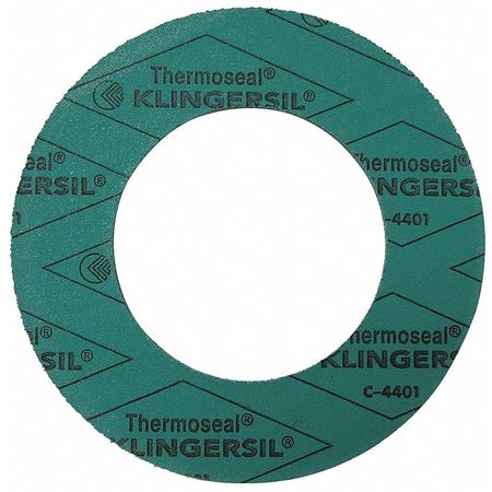 Zoro Select Flange Gasket, 6 in., 1/8 in., Green 4401RG-0150-125-0600