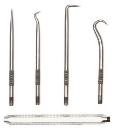 ULLMAN Pick And Hook Set, Steel, 5-9/16in.L, 4 pcs H4W