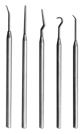 Ullman Pick And Hook Set, Steel, 5-9/16in.L, 5 pcs MP-6